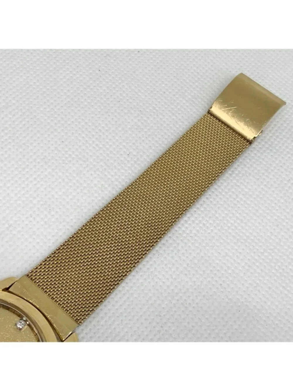 Vintage Jostens Swiss made men’s quartz watch standard 35mm gold tone running